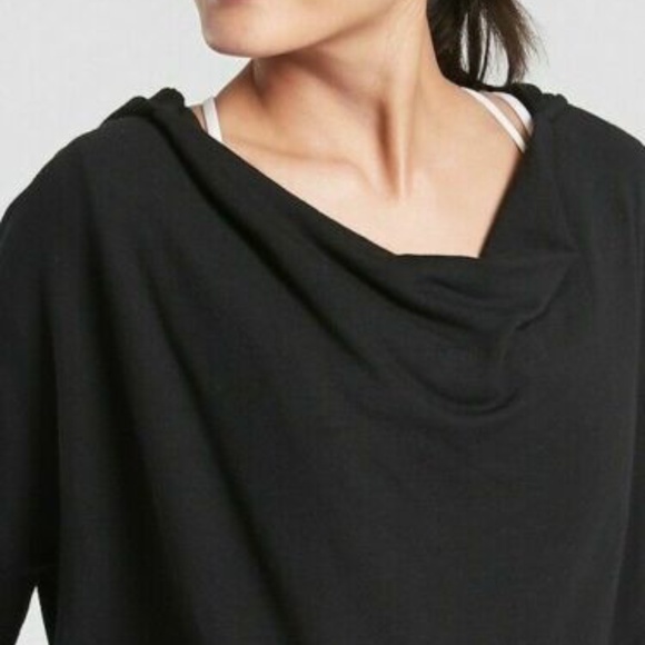 NWT Athleta Purana Wrap Sweatshirt // Black - Picture 3 of 6